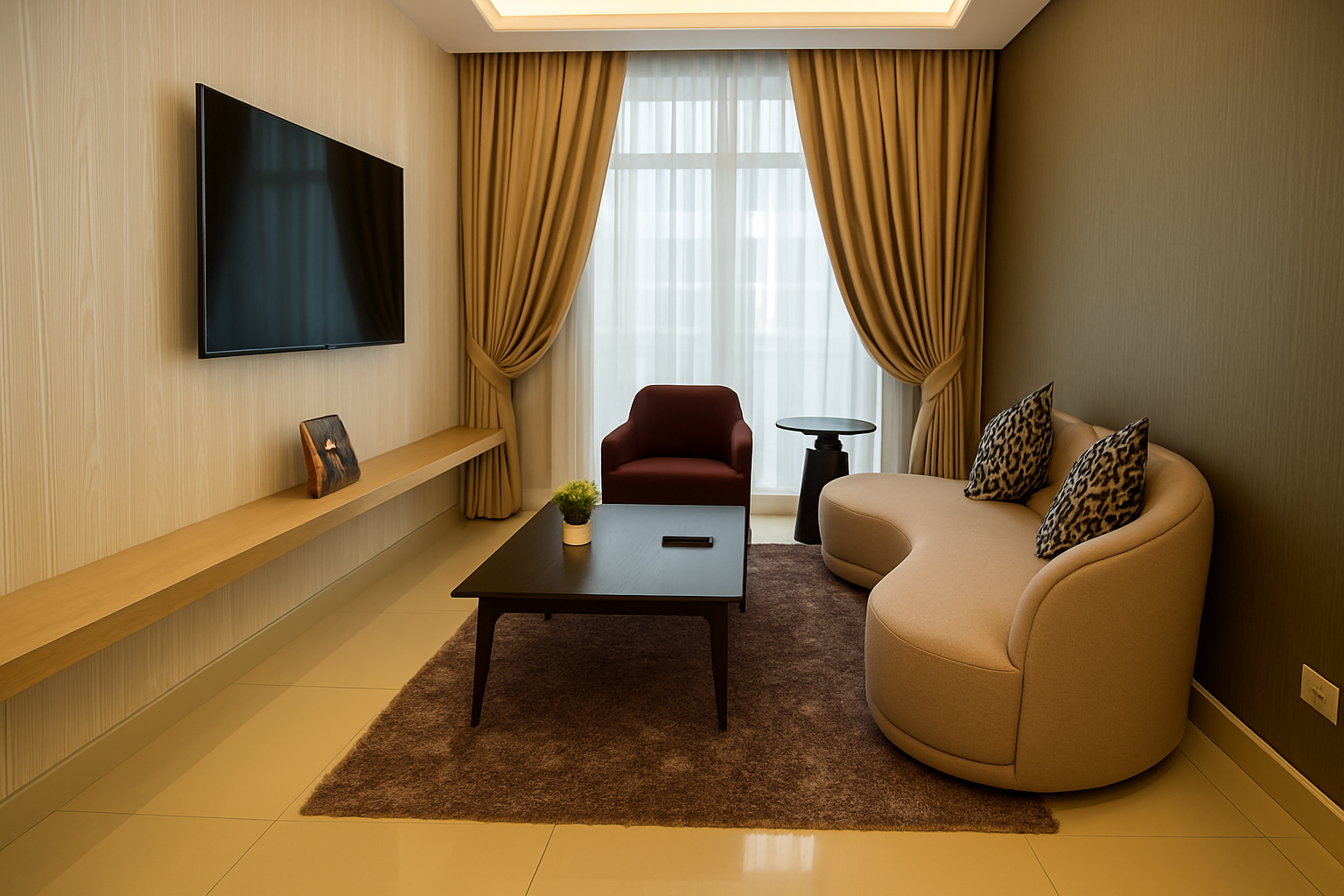 Living room in Premier Two-Bedroom Suite