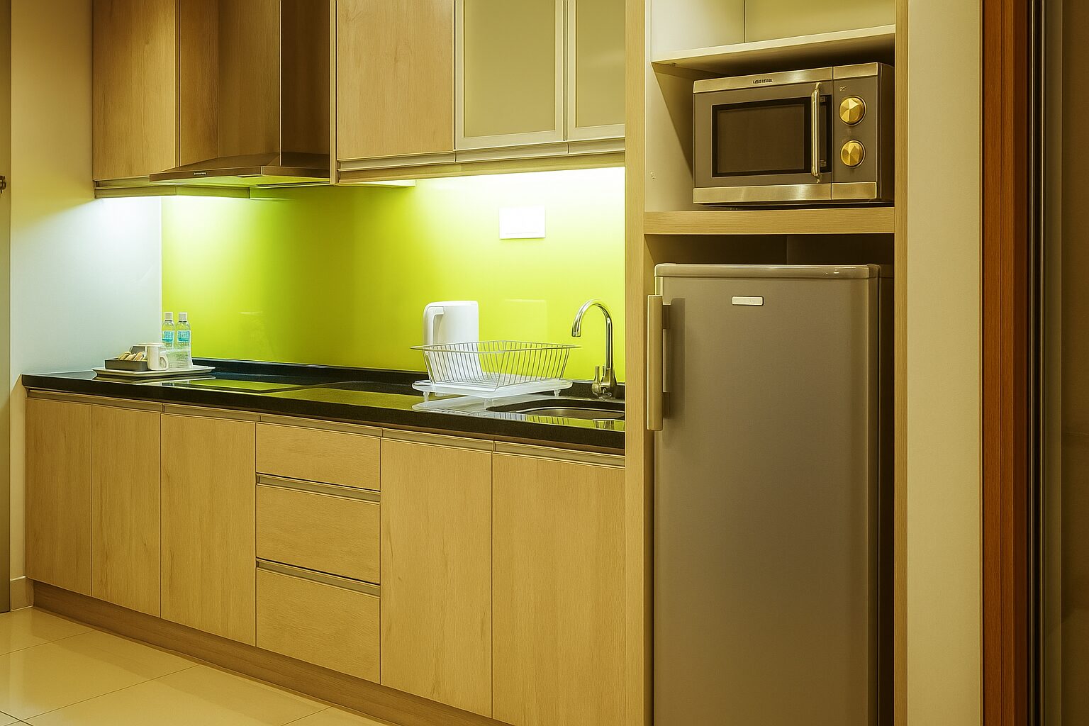 Fully equipped kitchenette in Premier Studio Suite