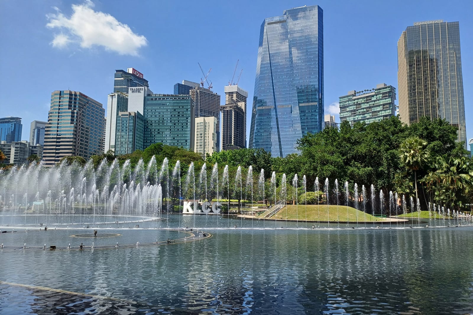 Lake Symphony fountains in KLCC Park