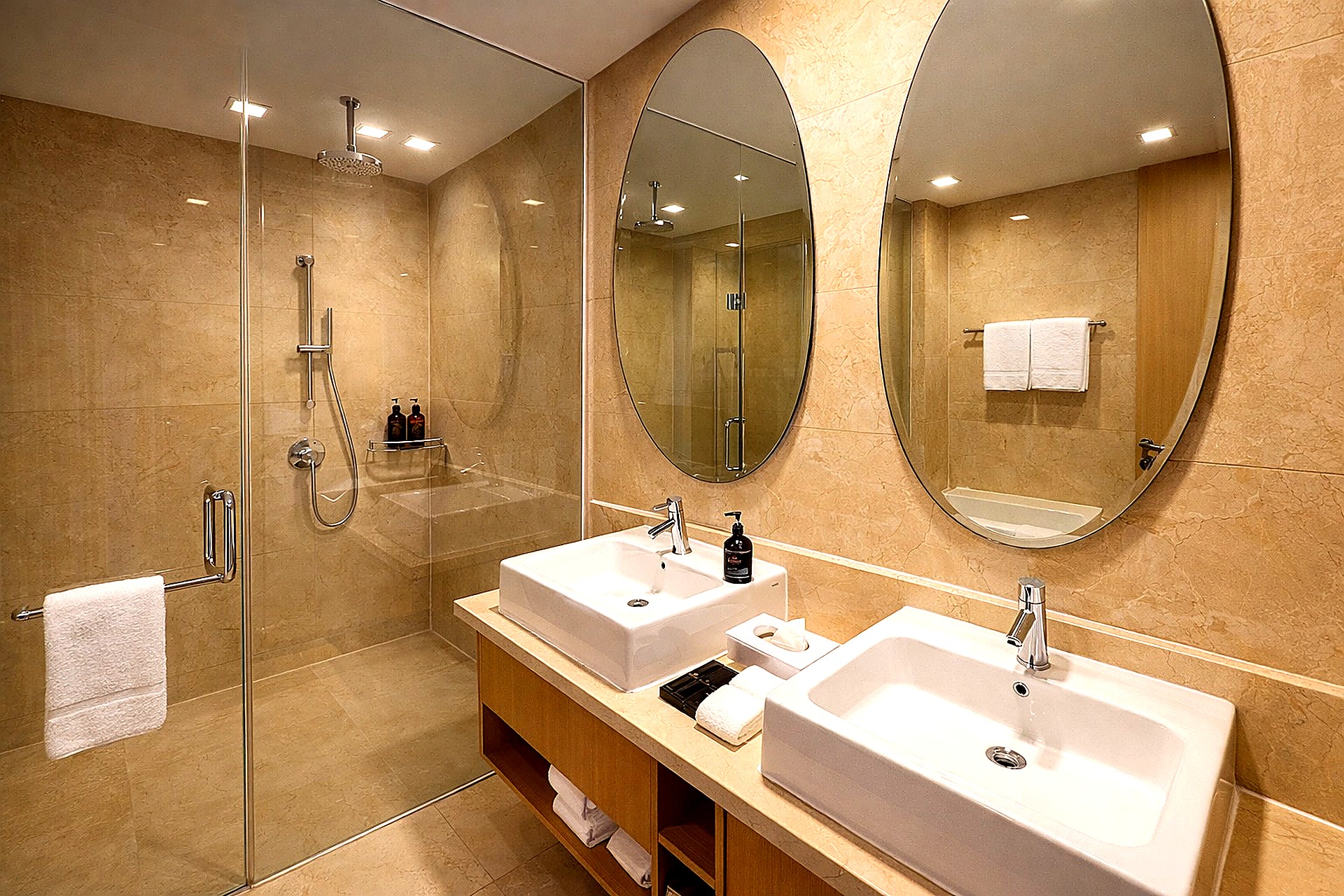 Bathroom with rainshower