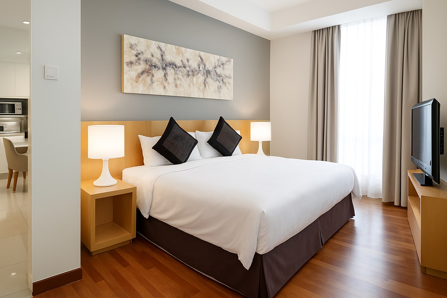 Second bedroom in Deluxe 2 Bedroom Apartment